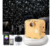 SUNKENET 32W Twinkle RGBW Cielo Stellato Auto, 800pcs of (0.75+1.0+1.5mm)*4m Fibra Ottica LED Con APP Bluetooth/Remote/Controllo Musica, Fibra Ottica Cielo Stellato per Auto/Casa/Teatro