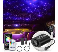 SUNKENET 6W Twinkle RGBW Fibra Ottica, 150pcs*0.75mm*2m Cielo Stellato LED Con APP Bluetooth/Remote/Controllo Musica, Fibra Ottica Cielo Stellato per Auto/Casa/Teatro