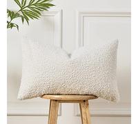 Sunkifover Federa per cuscino in tessuto bouclé, 30 x 50 cm, decorativa, neutra, rettangolare, per divano, letto, camera da letto, soggiorno, decorazione per la casa, colore bianco.