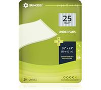 SUNKISS TrustPlus 60x90 cm Traverse Salvaletto Monouso per Incontinenza, Coprimaterasso Assorbente per Adulti, Anziani e Bambini, Protezione per Letto e Mobili, Morbido e Traspirante, 25 Unità