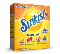 Sunkist Soda Variety Pack Singles To Go Orange Fragola Uva e Pesca (30
