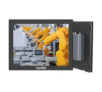 SunKol 15 inch Narrow Bezel Industrial Panel PC, Fanless Embedded Touchscreen, J6412, IP65 Front, VESA Mount for Warehouse, Logistics, Automation (No RAM&Storage&System)