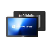 SunKol PC industriale senza ventola da 18,5",PC touch integrato 16:9 a 10 punti,computer all-in-one IP65,accensione automatica,per fabbriche,automazione,aziende (I5-7200U,senza RAM,storage e sistema)