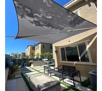 SUNLAX Tenda parasole, 3 x 3 x 3 m, grigio scuro (grigio), triangolare, per esterni, patio, pergola, parasole, vele con blocco UV