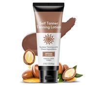Sunless Body Tanning Cream con ingredienti naturali e biologici, lozione auto-abbronzante idratante per una lucentezza naturale, abbronzatura finte, medio-scuro (1 pezzo)