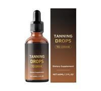 Sunless Tanning Drops - HealthyGlow Natural Formula Promuove la salute della pelle pigmentazione viso TanDrop | Soluzione quotidiana comoda da bere graduale GlowDrops nutriente per uomini e donne