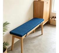 SUNLIMEI Cuscino Panca Sfoderabile con Lacci Antiscivolo 30x175cm Blu Scuro | Cuscino Sedile Per Mobili Da Interni Esterni Sfoderabile Lavabile Con Cinghie Di Sicurezza Per Panchina Dondolo Giardino