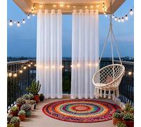 SUNLIMEI Tende per Interni 70 x 185 cm Moderne con Occhielli Tende Voile Semi Trasparenti Decorazioni per La Casa, Eleganti Belle per Camera da Letto e per Salotto, Bianco