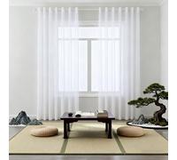 SUNLIMEI Tende Trasparenti per Soggiorno 70 x 170 cm Moderne con Occhielli Tende in Voile Decorazioni per La Casa, Eleganti Belle per Soggiorno Camera Cameretta, Bianco