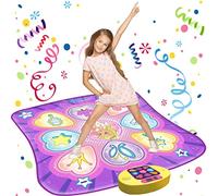 SUNLIN Tappetino da Ballo Giocattolo per Ragazze 3-8 Anni | Tappeto da Ballo con Luci LED, Volume Regolabile, 9 Brani, 7 Modalità, 5 Livelli | Regalo di Natale e Compleanno per Ragazze di 3 4 5 6 Anni