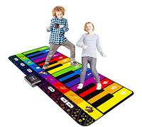 SUNLIN Tappeto Pianoforte Gigante da 1,8 m per Bambini e Neonati, 24 Tasti, 10 Canzoni Integrate, 8 Suoni di Strumenti, Giocattolo Musicale Regalo per Bambini e Bambine di 3 4 5 6 7 8 9 Anni