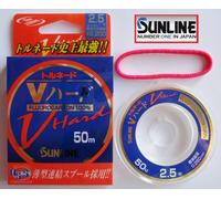 SUNLINE FLUOROCARBON V-Hard 50.3m50m.Super Pesca Linea 100% Invisibile Clear 1
