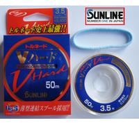 SUNLINE FLUOROCARBON V-Hard 50.3m50m.Super Pesca Linea 100% Invisibile Clear 1