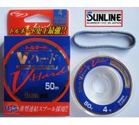 SUNLINE FLUOROCARBON V-Hard 50.3m50m.Super Pesca Linea 100% Invisibile Clear 1
