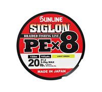 Unbekannt Sunline Siglon PE X8 150 m Corda Intrecciata Made in Japan, Verde Chiaro, 20LB/9kg PE #1,2