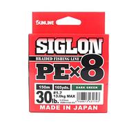 Sunline Siglon Braid Pe X8 - Filo verde scuro, 0,223 mm, 150 m, 13 kg