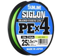 Sunline Siglon PE X4 Light Green 150 m - Corda intrecciata, diametro/portata: 0,209 mm/11,0 kg