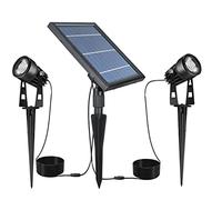 SUNLONG Faretto LED a energia solare in alluminio pressofuso bianco caldo per esterni giardino cortile paesaggio albero downlight
