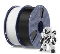 SUNLU 1KG*2 Macaron PLA Meta Filamento, 2KG PLA 3D Filamento 1,75mm, Più Resistente Filamento 3D, 1KG per Rocchetto,Totale 2kg, Nero+Bianco
