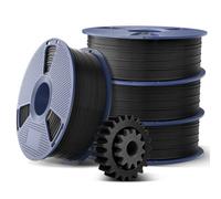 SUNLU 4KG ABS Filamento Haute Vitesse 1,75mm, Filamento di Stampa 3D Rapide ABS Filament da 350 mm/s, Résistance à la Chaleur, Excellente Ténacité, Impression Rapide, Bobine de 1KG,4 Pcs Noir.