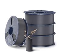 SUNLU 4KG High Speed Filamento PLA+2.0 1,75mm, Elevata Liquidità Filamento per Stampante 3D PLA Plus 2.0, Progettato per una Stampa 3D Veloce, 4 Pcs Grigio.