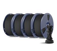 SUNLU 4KG High Speed Matte PLA Filament, Stampa 3D rapida con resistenza, Filamento PLA con finitura opaca liscia, Stampa iperveloce a 600mm/s, 4kg in Totale, 1kg per Bobina, Nero