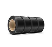 SUNLU 500G PL Refill Filamento 1.75mm, Senza Bobina Filamento PLA Plus Nero, Neatly Wound, Compatibile con Bambu Lab e SUNLU 2025 Nuove Bobine, 4 Rulli 500G/Rullo, 2KG Totale