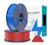 SUNLU Alta Velocità Filamento PLA 1.75mm, Filamento per Stampante 3D Veloce ad Alto Flusso, Progettato per una Stampa 3D Veloce, Precisione Dimensionale +/- 0.02 mm, Filamento HS-PLA, 2KG Blu+Rosso