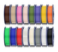 SUNLU Bundle 16 Colori Filamento PLA Plus, Filamento PLA+ Multicolore per Stampanti 3D 1.75mm, Confezionato Singolarmente Sottovuoto, 0.25kg/Bobina, Totale 4kg, 16 Bobine