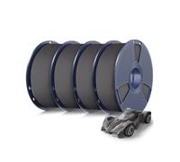 SUNLU Bundle 4KG Filamento PETG Rapido, Filamento per Stampanti 3D Alta Velocità 30-600mm/s, 1.75mm ±0.02mm, Bobina Riusabile 1kg, 4 Bobine Totali (4x Grigio)