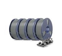 SUNLU Bundle 4KG Filamento Rapido PLA Plus 2.0, Filamento PLA+ Alta Velocità 30-600mm/s per Stampante 3D 1.75mm ±0.02 mm, Bobina Riusabile 1kg, 4 Bobine in Totale (4x Grigio)