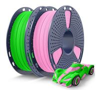 SUNLU Filamento PETG Rapido 1.75mm 1KG, Stampa Rapida fino a 600mm/s, Precisione Dimensionale ±0.02mm, 2 Bobine da 0.5KG (Rosa+Verde)