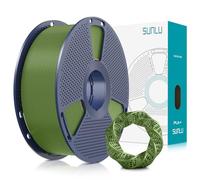 SUNLU Filamento PLA+ 1.75mm, Filamento PLA Plus per Stampanti 3D, PLA+ Filament per Stampa 3D Più Duro e Resistente, Avvolto Perfettamente, Precisione Dimensionale +/- 0.02mm, 1KG Verde Oliva