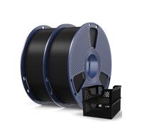 SUNLU Filamento PL 2.0 ad alta velocità 1,75 mm, 2 rotoli da 1 kg nero + nero