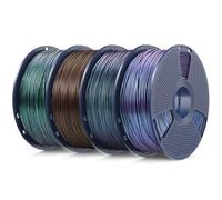 SUNLU Filamento PLA Galaxy, 4 kg, 1,75 mm, cambia colore e glitter, per stampante 3D, cambia colore a seconda della luce e dell'angolazione, galassia, verde galassia, polvere stellata, viola, polvere