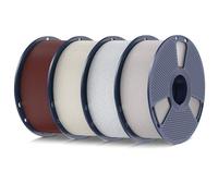 SUNLU Filamento PLA Marmo ad Alta Velocità Bundle, Filamento per Stampante 3D PLA ad Alta Velocità da 600 mm/s, Texture Naturale Simile al Marmo, Peso Totale 4kg, 1kg per Bobina, Confezione da 4.