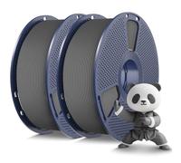 SUNLU Filamento PLA Opaco 1.75mm, Filamento per Stampanti 3D con Finitura Opaca, Avvolto Perfettamente, 1kg/Bobina, 2 Bobine (Grigio+Grigio)