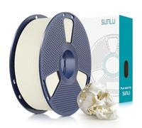 SUNLU Filamento PLA Opaco1.75 mm, Filamento per Stampante 3D con Superficie Opaca, Neatly Wound Filamento, Facile da Usare, 1KG Bobina di Filamento PLA per Stampanti FDM 3D, Matte Bianco d'osso
