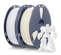 SUNLU Filamento PLA Plus 1.75mm 1KG, PLA+ Filament Potenziato per Stampanti 3D, Precisione Dimensionale ±0.02mm, 2 Bobine da 0.5KG (Bianco Osso+Bianco Porcellana)