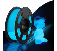 SUNLU Glow PLA filamento per stampanti 3D bobina ordinata da 1.75mm con precisione dimensionale di +/-0.02mm, compatibile con la maggior parte delle stampanti 3D, bobina da 1kg(PLA Blu, Glow Blu)