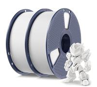 SUNLU High Speed PLA Meta Filamento, 2KG PLA 3D Filamento 1,75mm, Più Resistente Filamento, Precisione Dimensionale +/- 0.02mm, Totale 2kg, 1kg per Rocchetto, Confezione da 2, Bianco+Bianco
