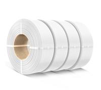 SUNLU PLA filamento refill 1,75mm,per Bamboo e filamento per stampante 3D SUNLU PLA di terza generazione, bobine riutilizzabili,1 kg per bobina, confezione da 4, 4 Bianco