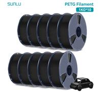 SUNLU PLA PETG PLA Plus Filamenti 10 Rotoli di Filamento 3D 1KG/rotolo 1,75mm 100% Filamento Linee Simpatiche Per La Stampa 3D Da UE USA