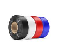 SUNLU PL Refill Filamento 1.75mm 4KG, Senza Bobina Filamento PLA Plus Refill, Neatly Wound, Compatibile con Bambu Lab e SUNLU 2025 Nuove Bobine, Nero/Bianco/Rosso/Blu Klein 1KG/Rullo