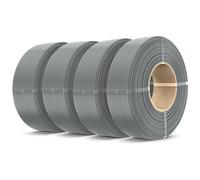 SUNLU Ricarica di Filamento PLA+2.0 4kg, No Bobine Alta Tenacità PLA+ 1,75mm, Compatibile con Stampanti 3D Bambu Lab, 1kg/Bobina, 4 x Grigio