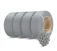 SUNLU Ricarica di Filamento PLA+2.0 500g, No Bobine Alta Tenacità PLA+ 1,75mm, Compatibile con Stampanti 3D Bambu Lab, 0.5kg/Bobina, 4 x Grigio