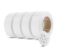 SUNLU Ricarica di Filamento PLA+2.0 500g, No Bobine Alta Tenacità PLA+ 1,75mm, Compatibile con Stampanti 3D Bambu Lab, 0.5kg/Bobina, 4 x Bianco