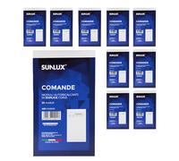 Sunlux Blocco Comande a Duplice Copia - 10 Pezzi x 25 Moduli, Blocchetti Autocopianti per Ristoranti, Bar, Pizzerie, Camerieri