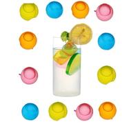 SUNLUX Cubetti Refrigeranti Riutilizzabili 60 Pezzi - Forma a Sfera - Ghiaccio Sintetico Colorato per Bevande, Cocktail, Lunch Box, Bambini e Feste