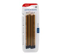 SUNLUX Matite in Grafite HB con Gommino - Set da 6, Fusto Triangolare Ergonomico e Mina Ultra Resistente